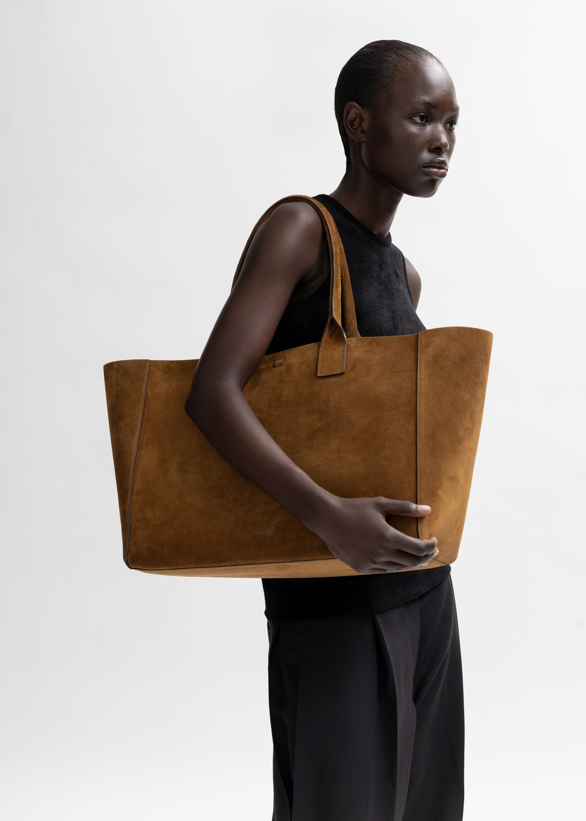 LARGE FILIPPO BAG - BRANDY SUEDE