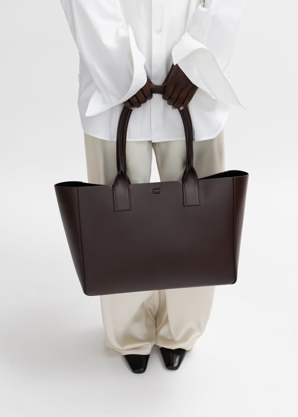 FILIPPO WORK BAG - DARK BROWN VITELLO