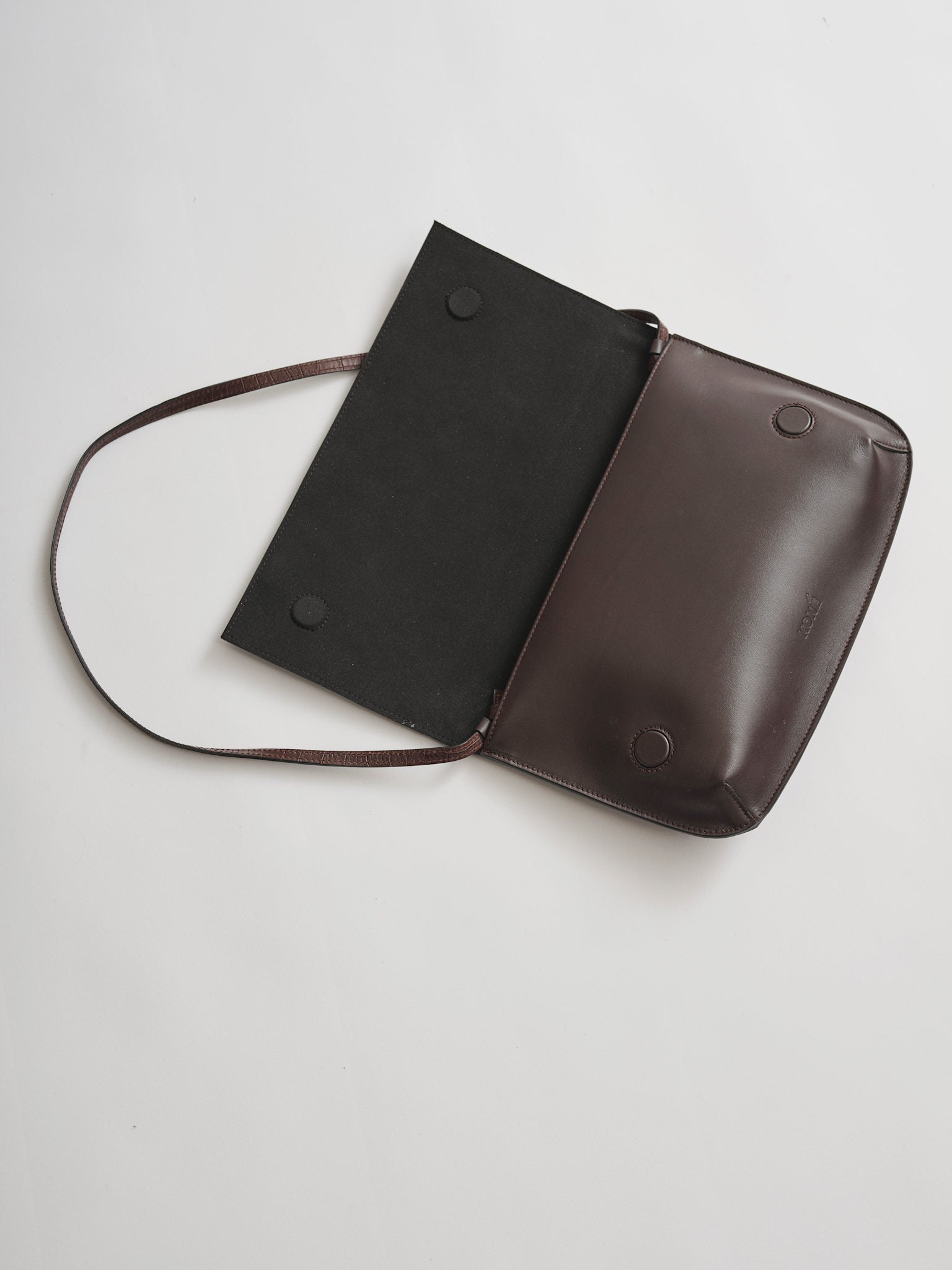 JOELE MIX BAG - VITELLO & CROCO DARK BROWN