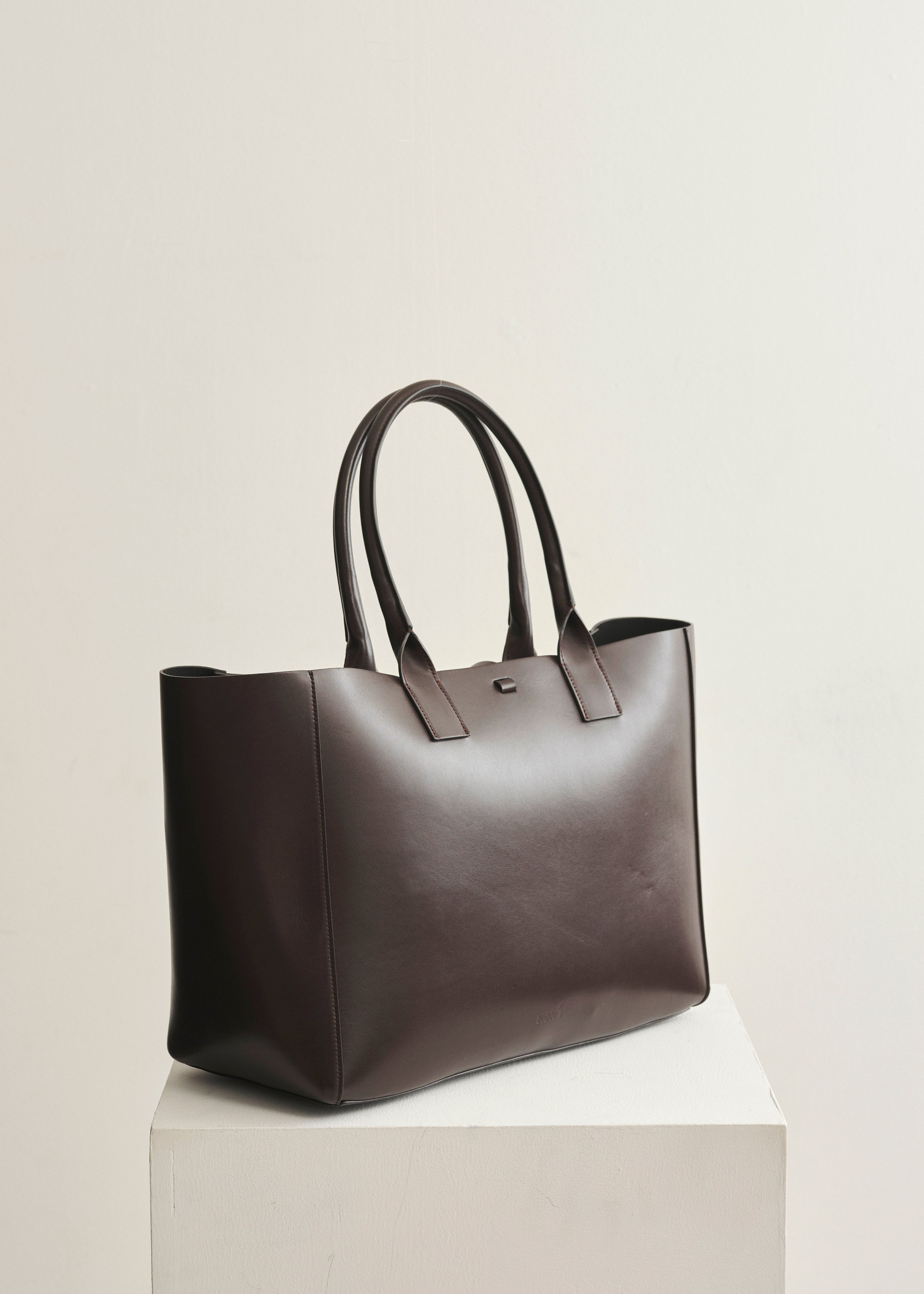 LARGE FILIPPO BAG - DARK BROWN VITELLO