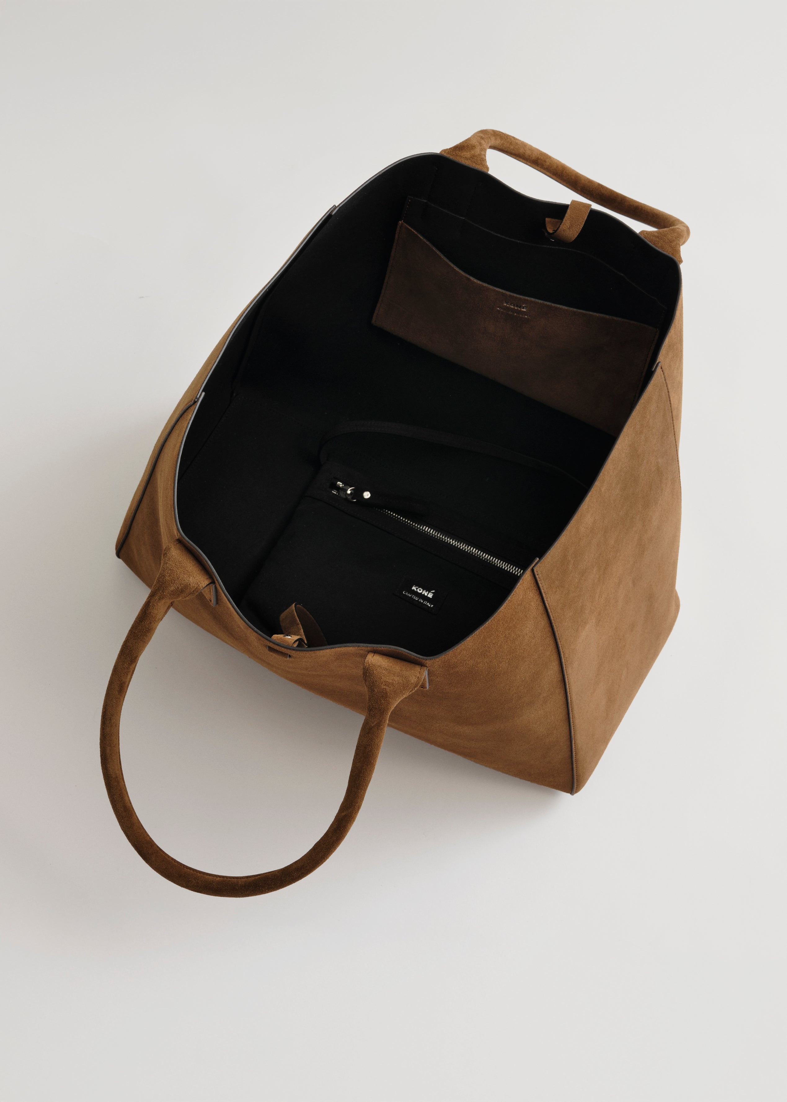 LARGE FILIPPO BAG - SUEDE BRANDY