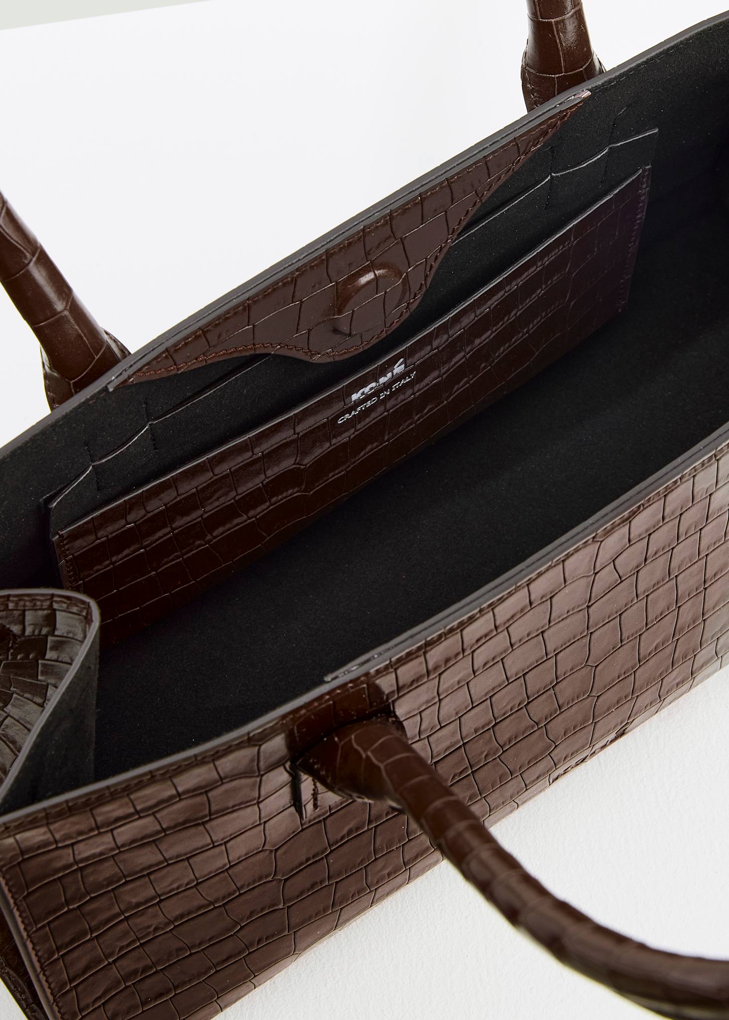 KETTY BAG - DARK BROWN CROCO