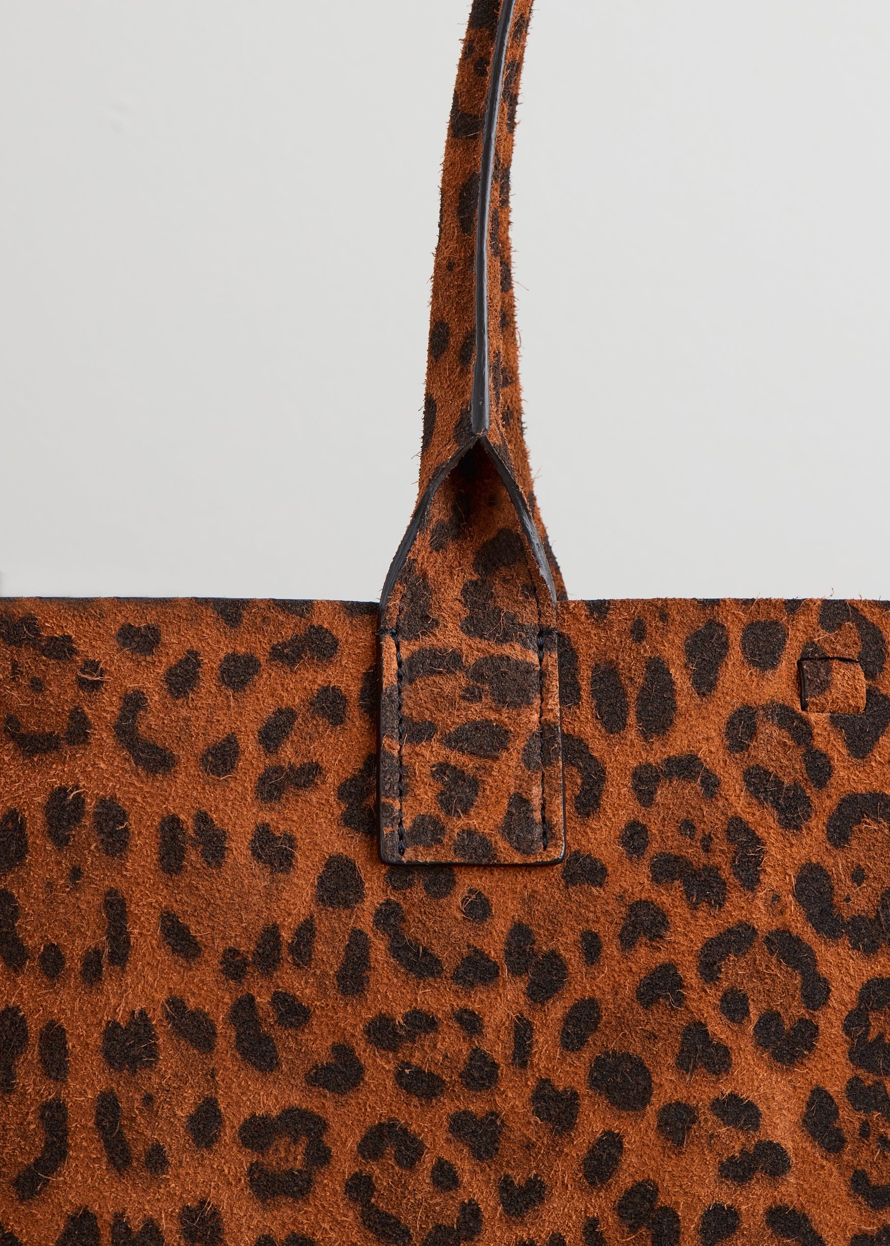 LARGE FILIPPO BAG - LEOPARD SUEDE