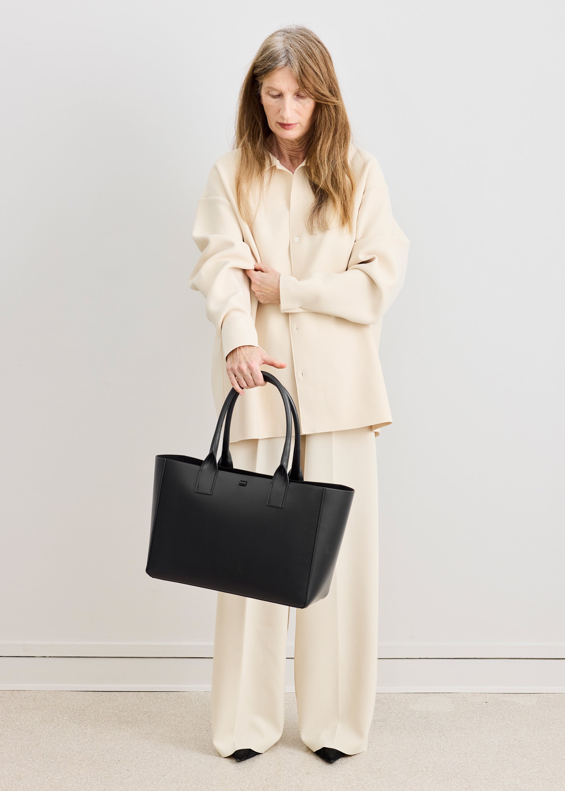 FILIPPO WORK BAG - BLACK VITELLO