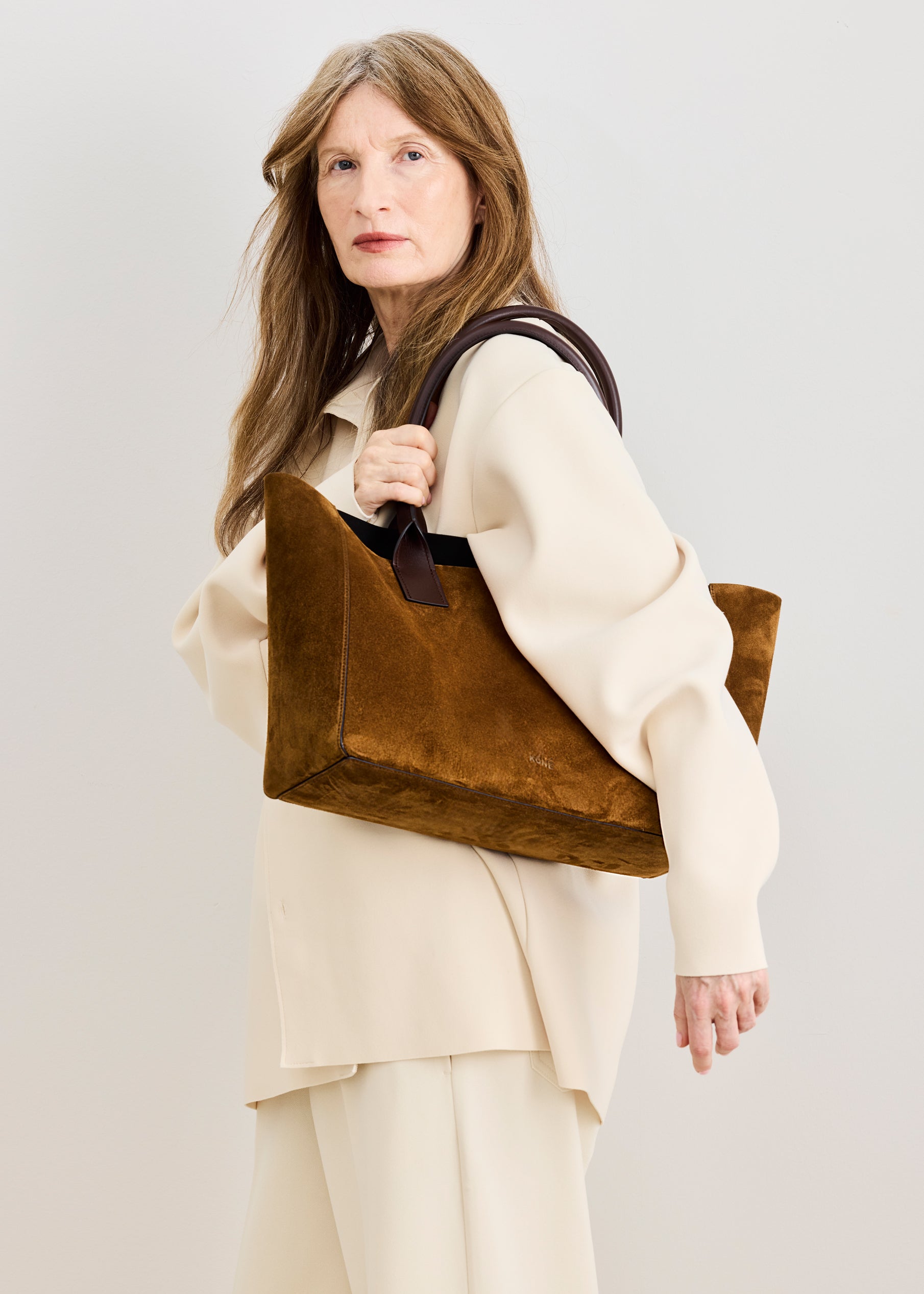 FILIPPO WORK MIX BAG - SUEDE BRANDY & VITELLO DARK BROWN