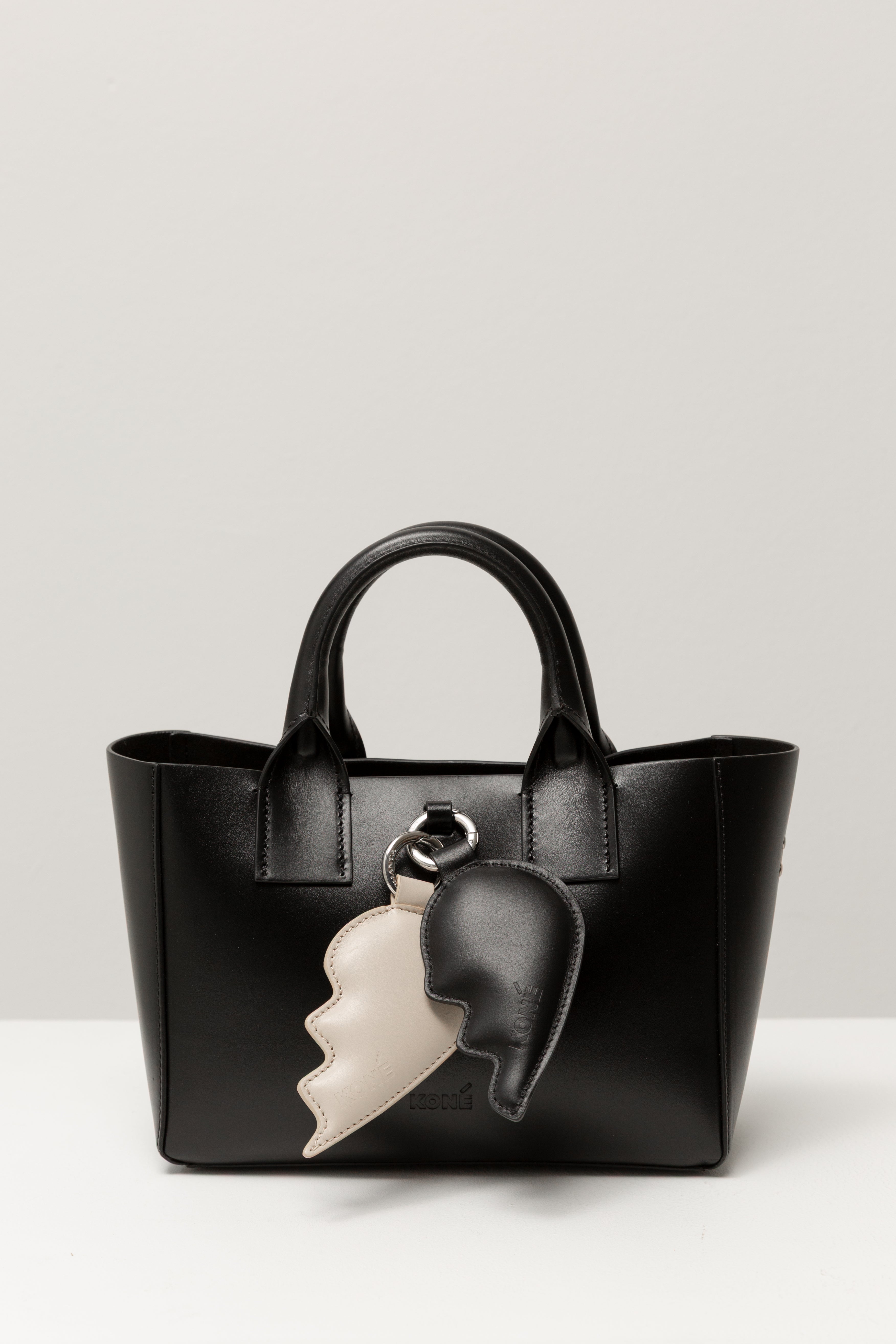 BFF HEART - BLACK/CEMENT VITELLO