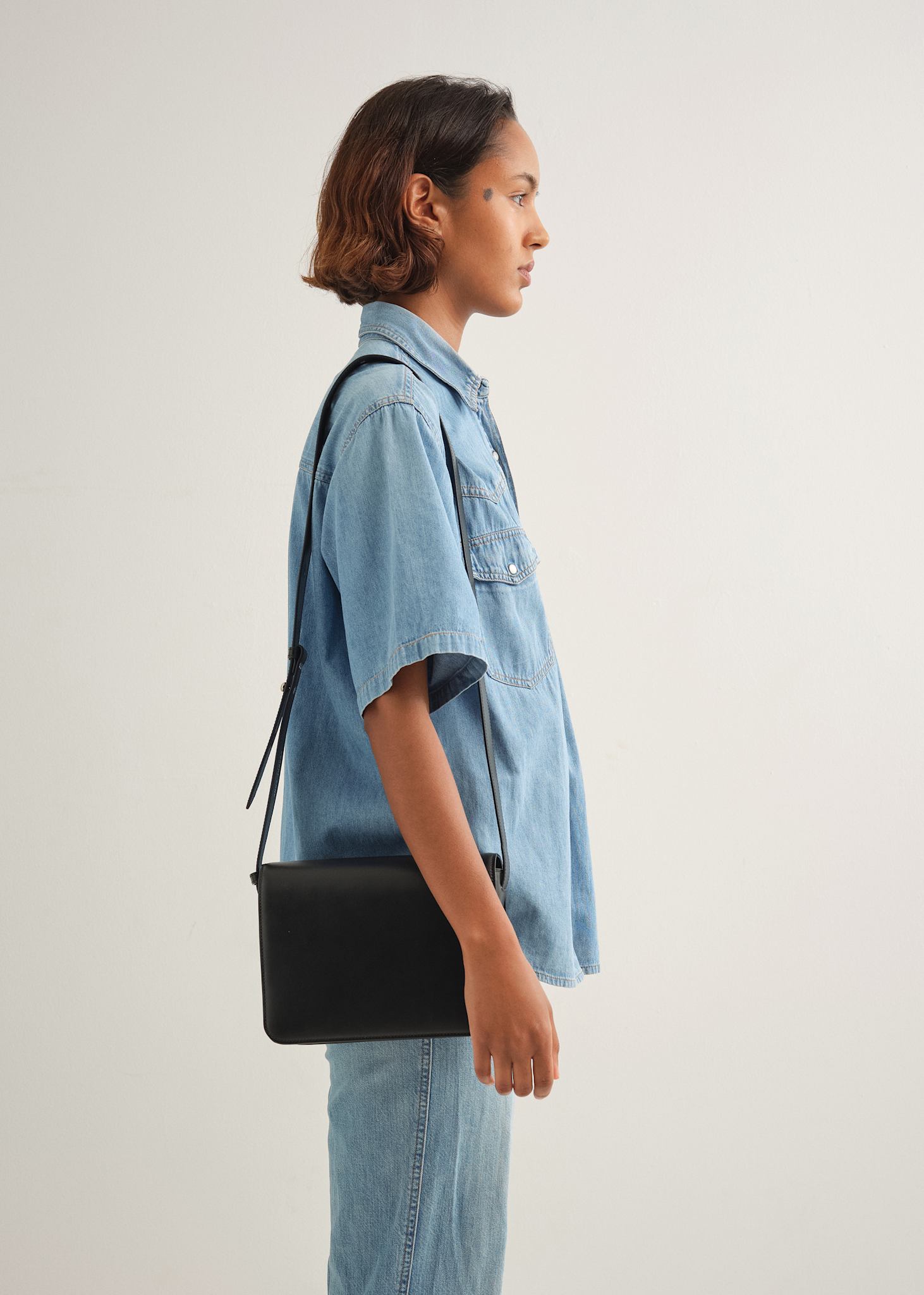 ANNIKA BAG - BLACK VITELLO