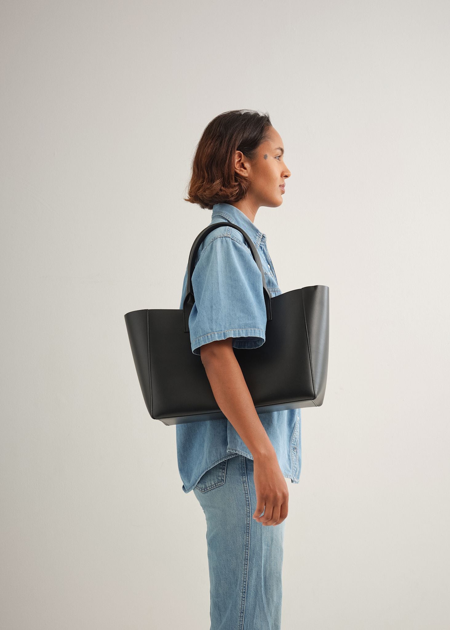 FILIPPO WORK BAG - BLACK VITELLO