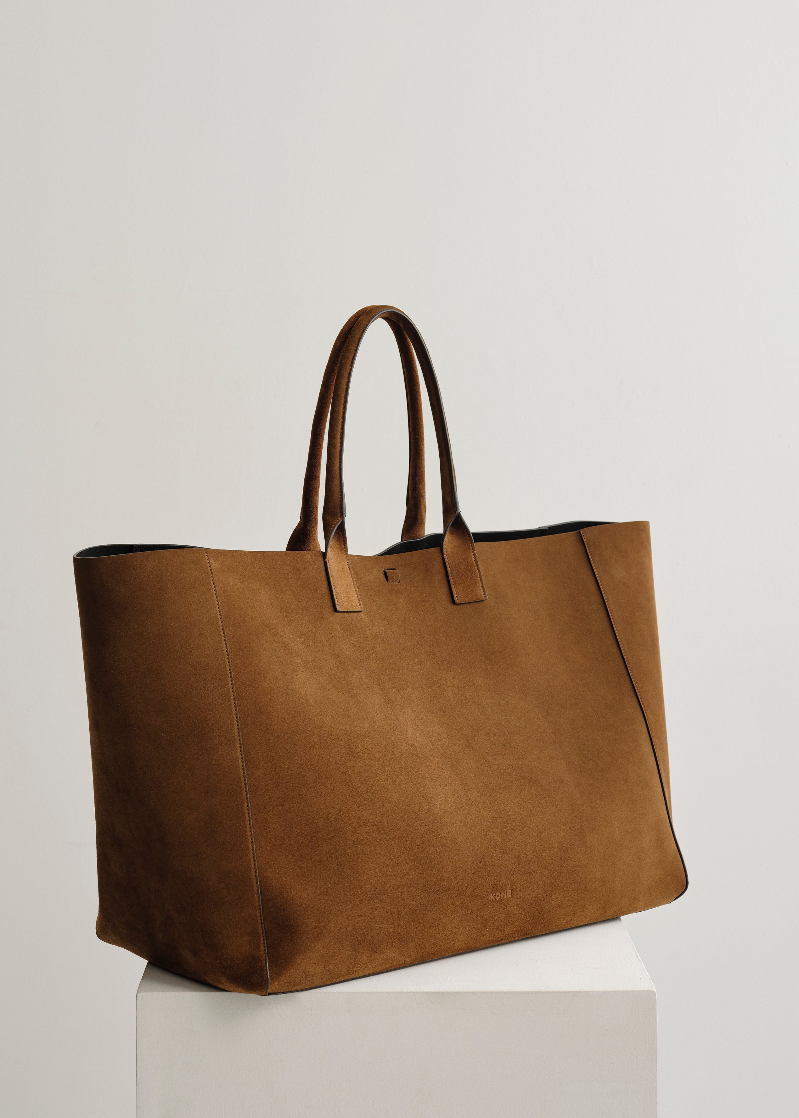 Filippo XL Suede Tote Bag in Brandy