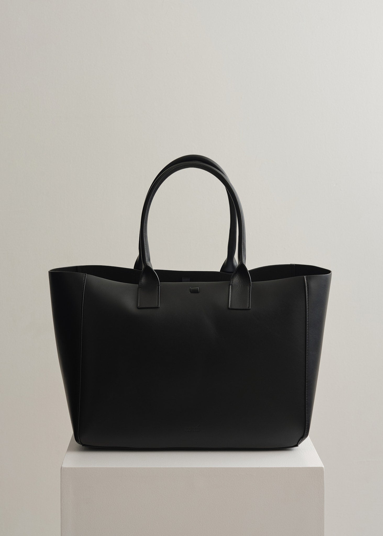 LARGE FILIPPO BAG - BLACK VITELLO