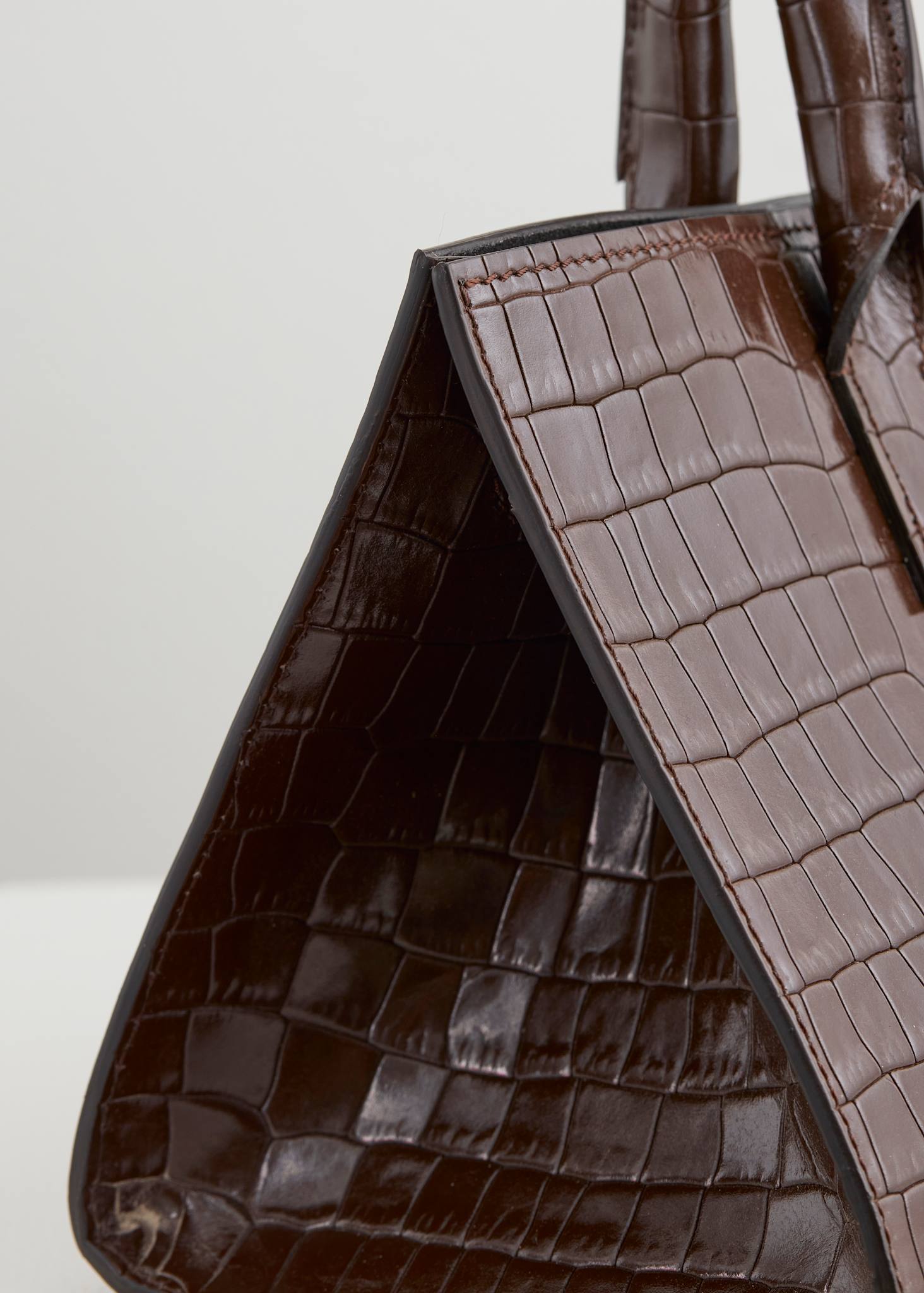 KETTY BAG - DARK BROWN CROCO