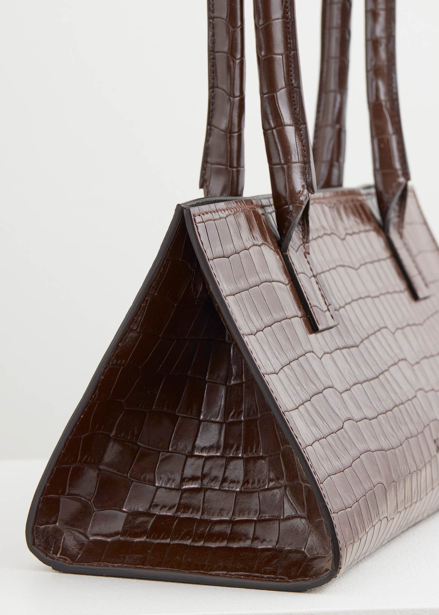 KETTY BAG - DARK BROWN CROCO