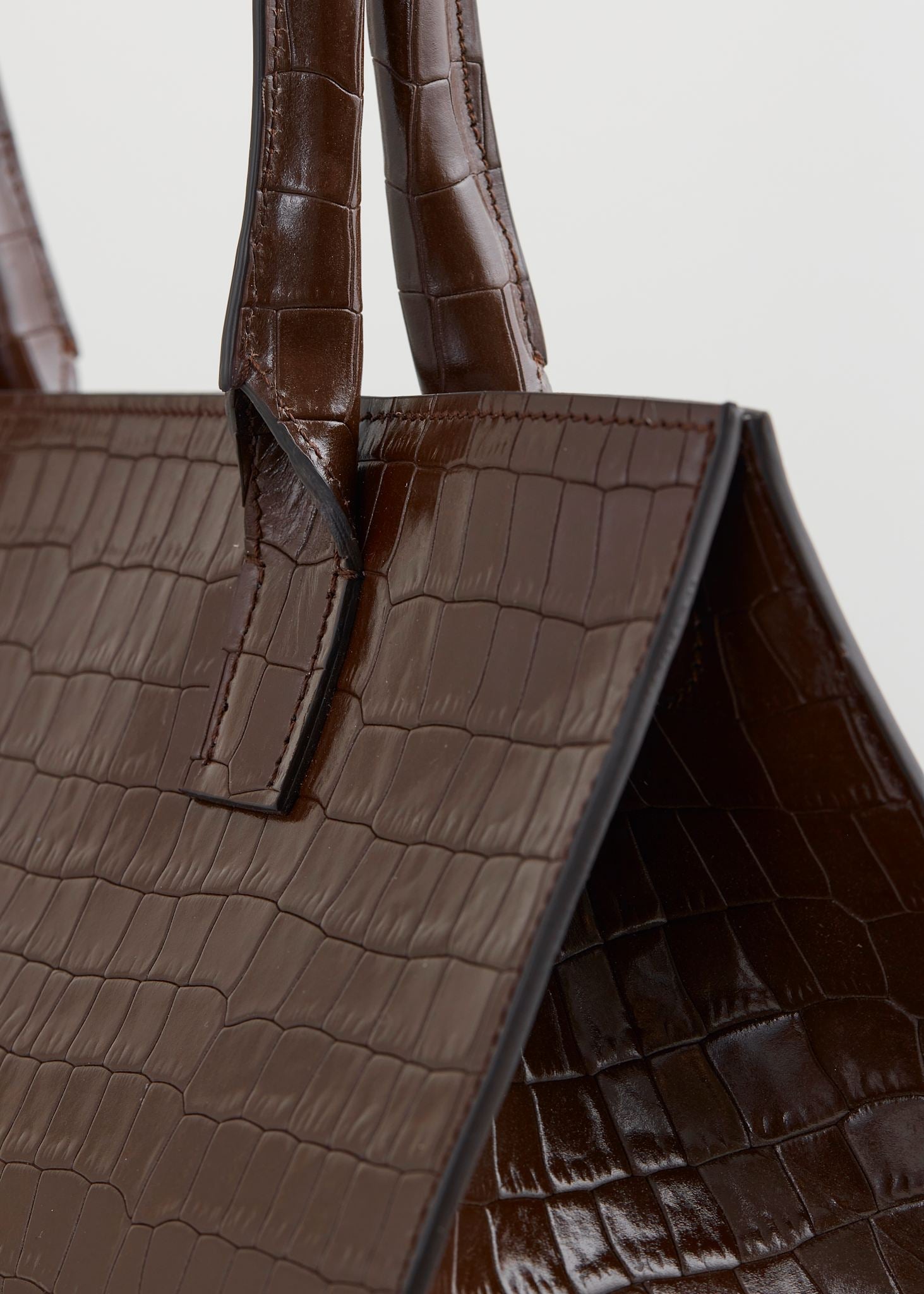 KETTY BAG - DARK BROWN CROCO