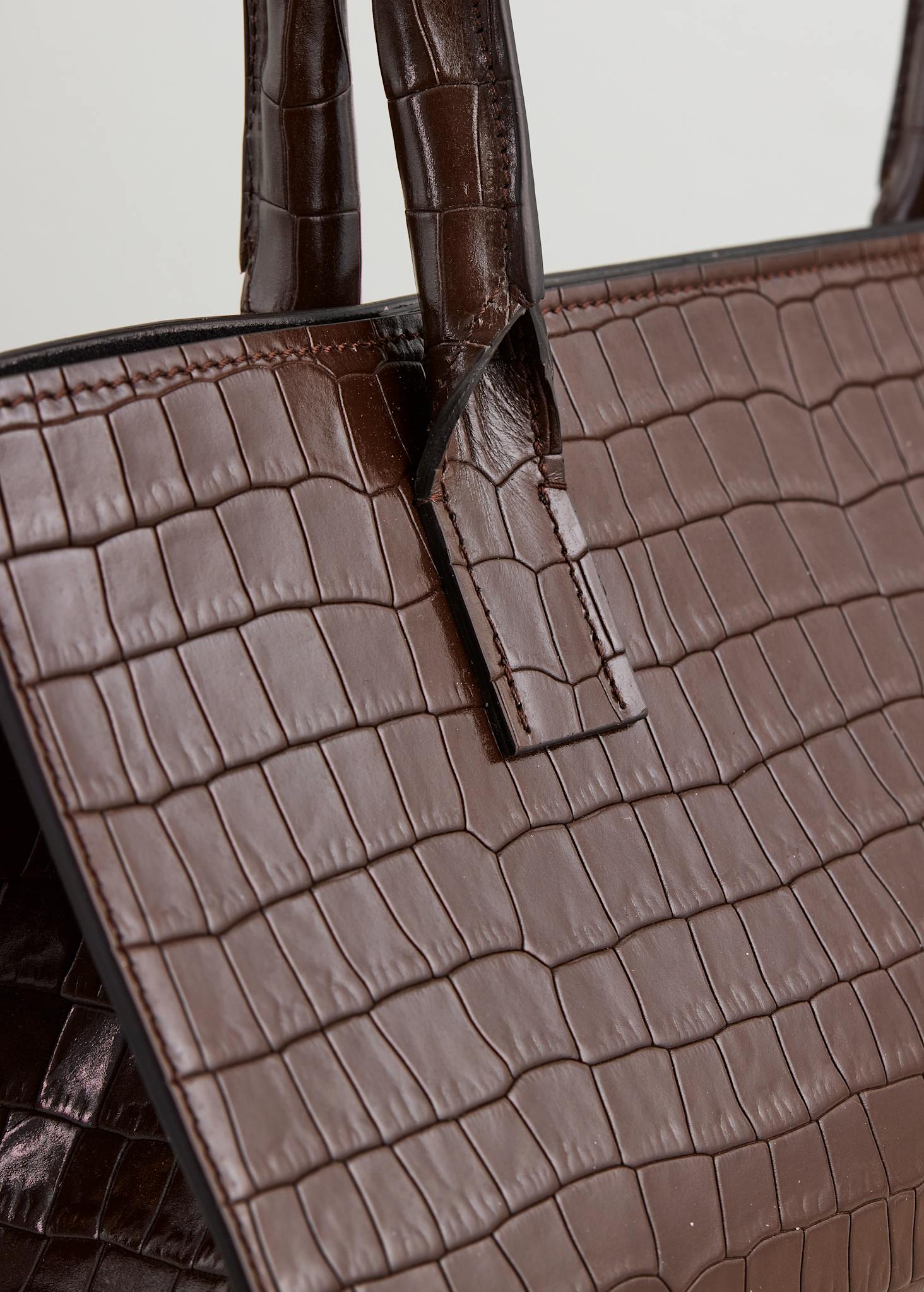 KETTY BAG - DARK BROWN CROCO