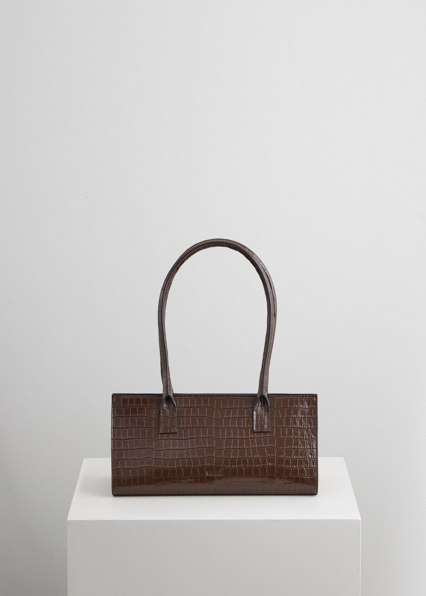 KETTY BAG - DARK BROWN CROCO