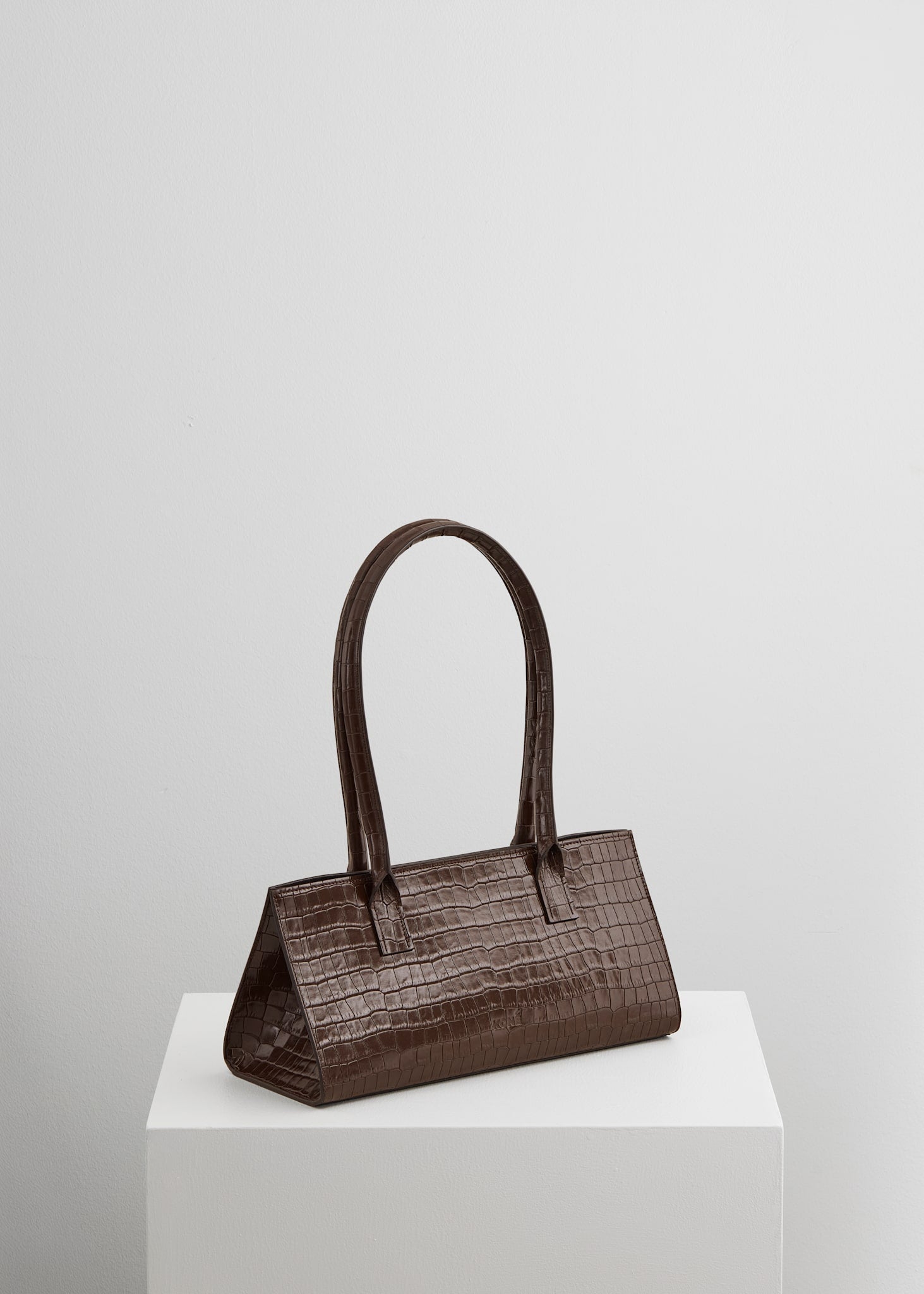 KETTY BAG - DARK BROWN CROCO