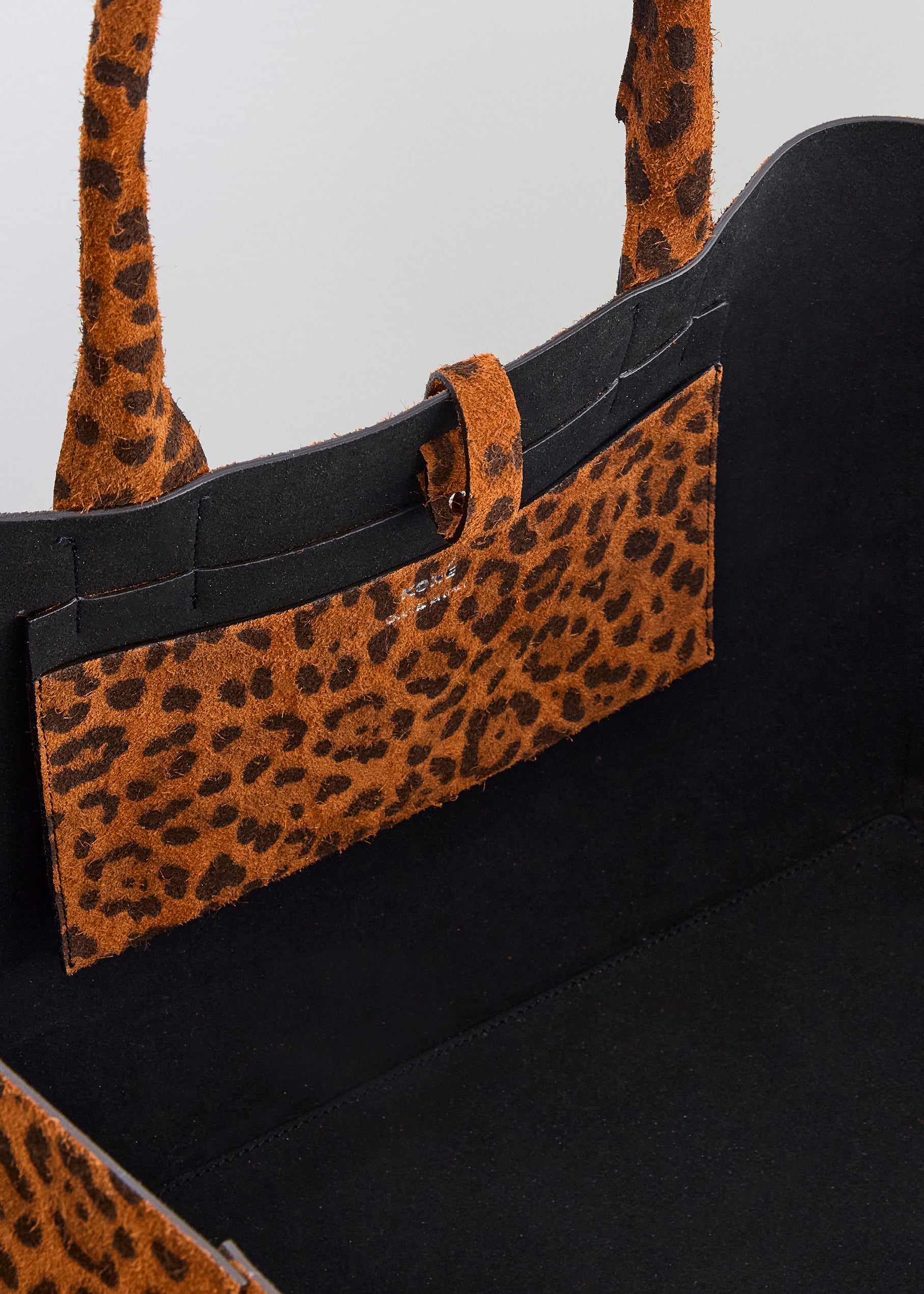 LARGE FILIPPO BAG - LEOPARD SUEDE