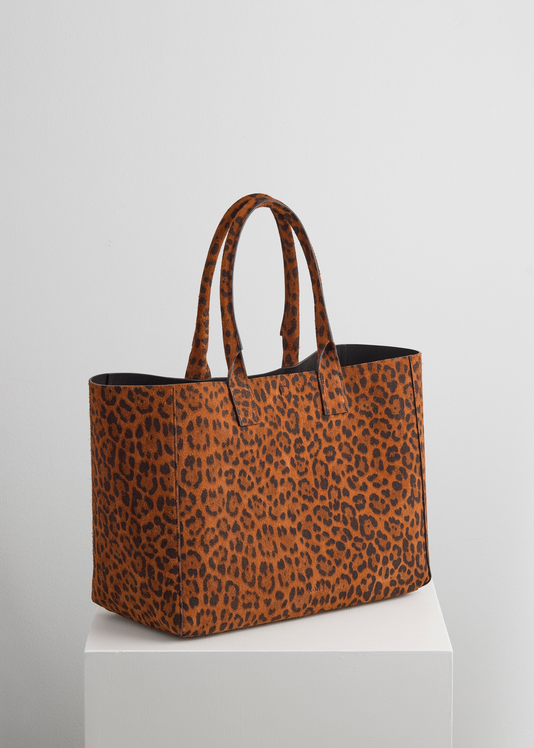 LARGE FILIPPO BAG - LEOPARD SUEDE