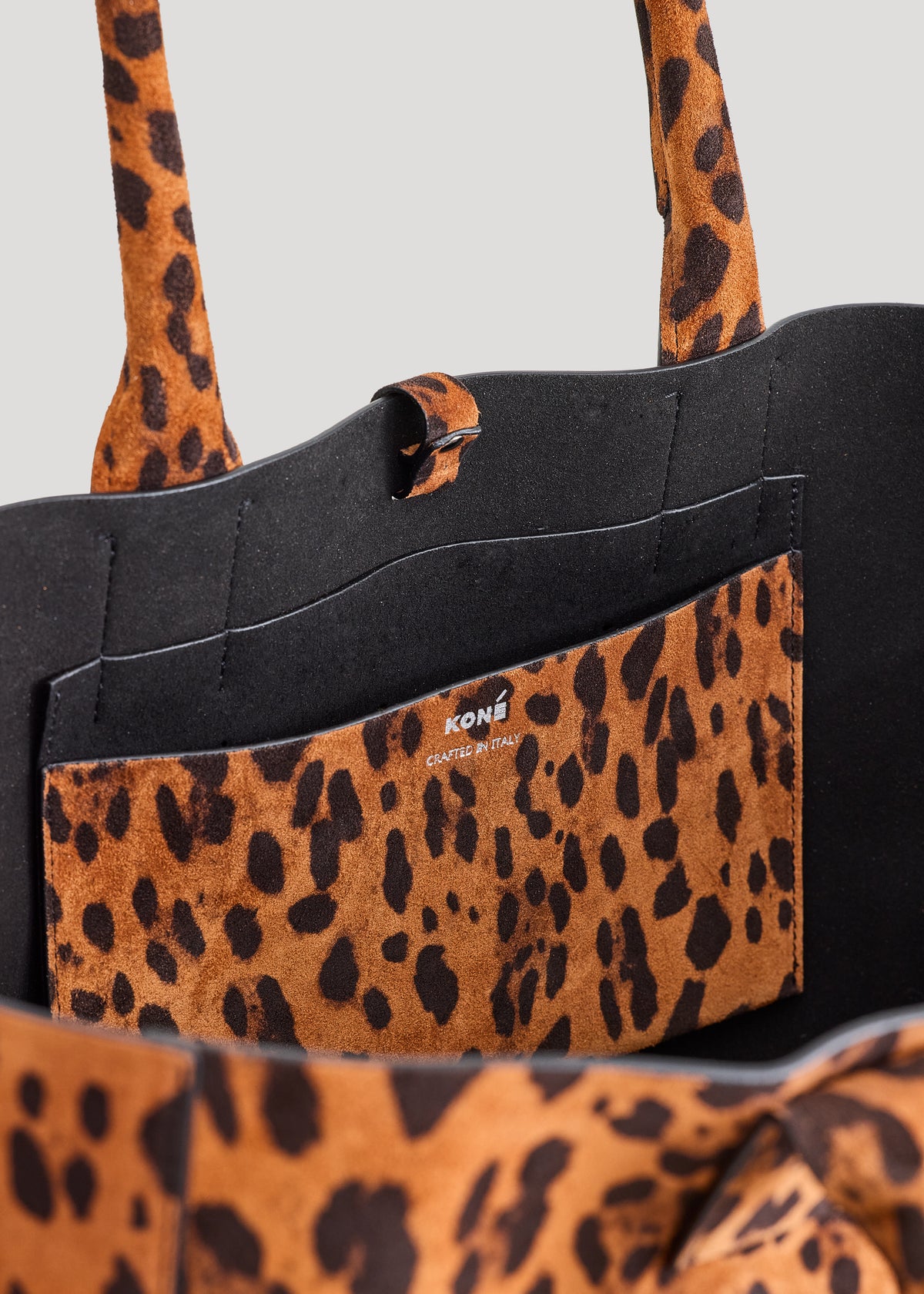 LARGE FILIPPO BAG - LEOPARD SUEDE