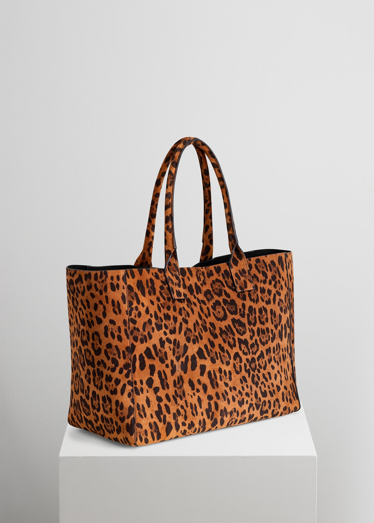 LARGE FILIPPO BAG - LEOPARD SUEDE