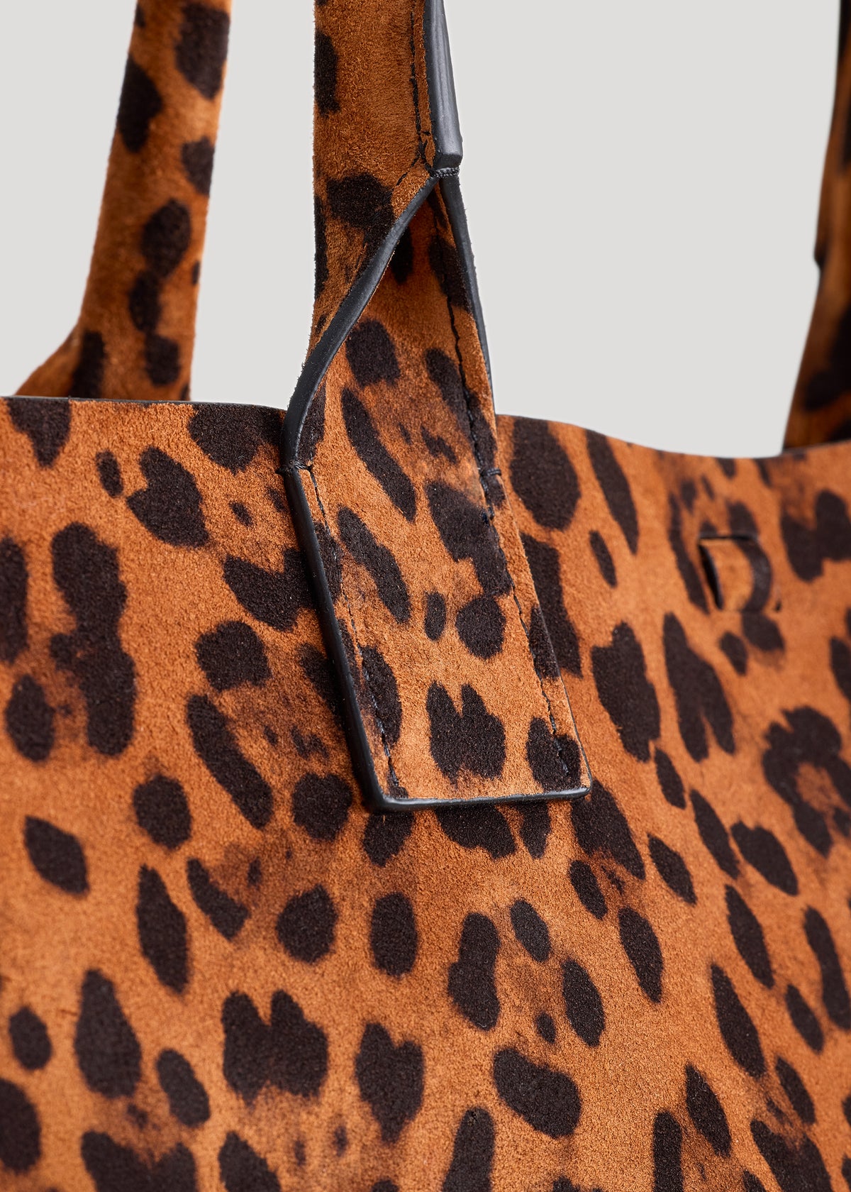 LARGE FILIPPO BAG - LEOPARD SUEDE