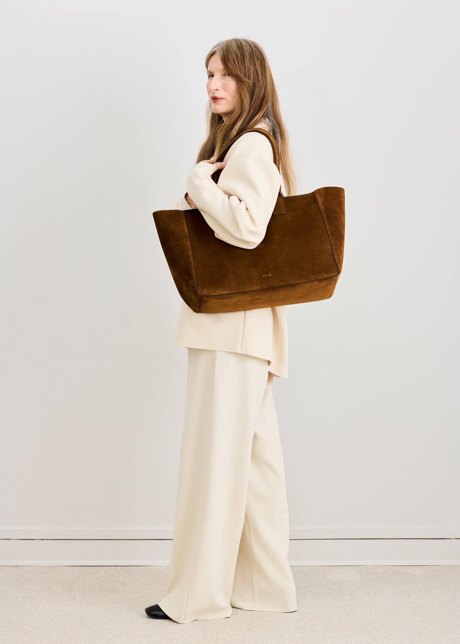 LARGE FILIPPO BAG - SUEDE BRANDY