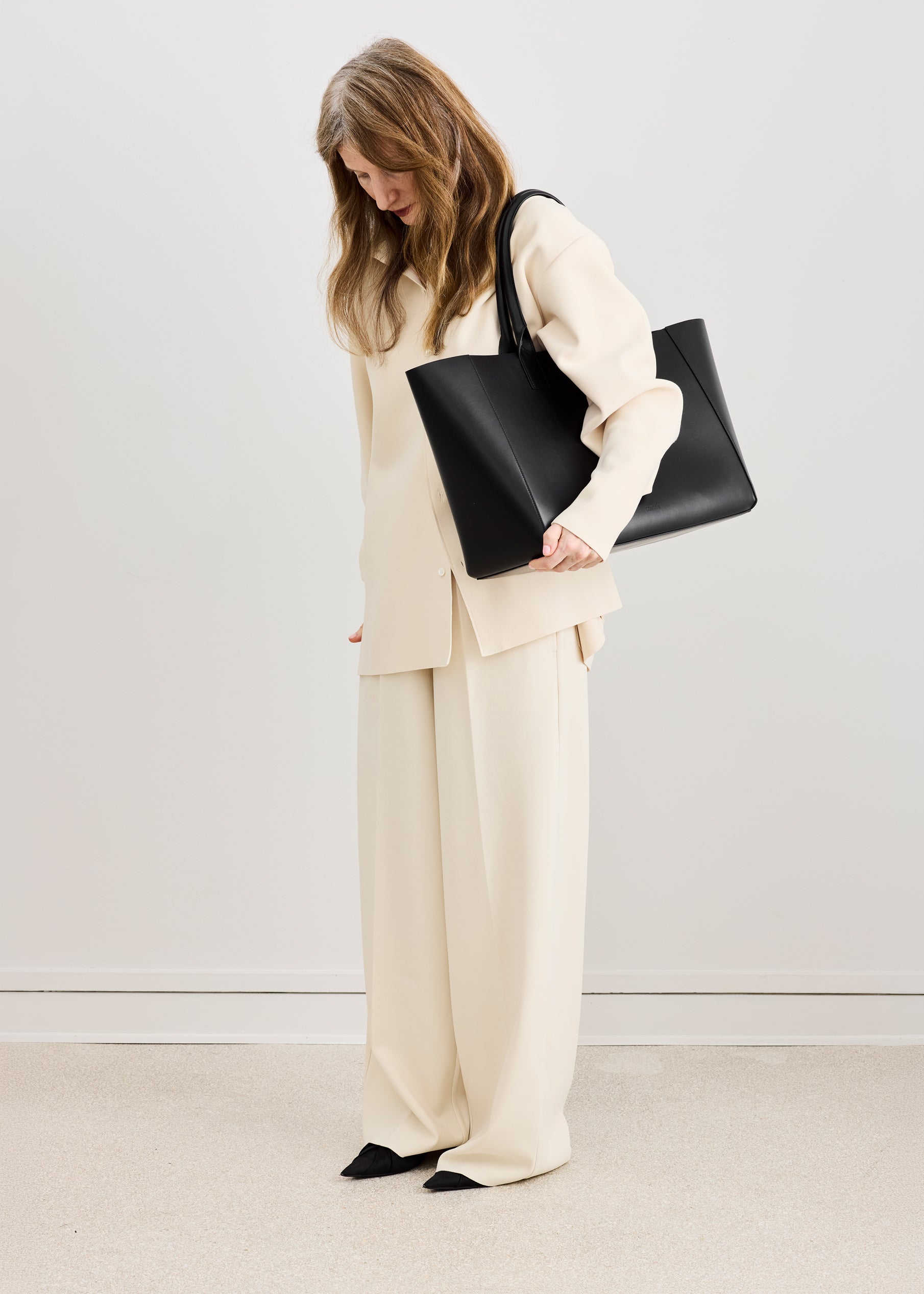 LARGE FILIPPO BAG - BLACK VITELLO