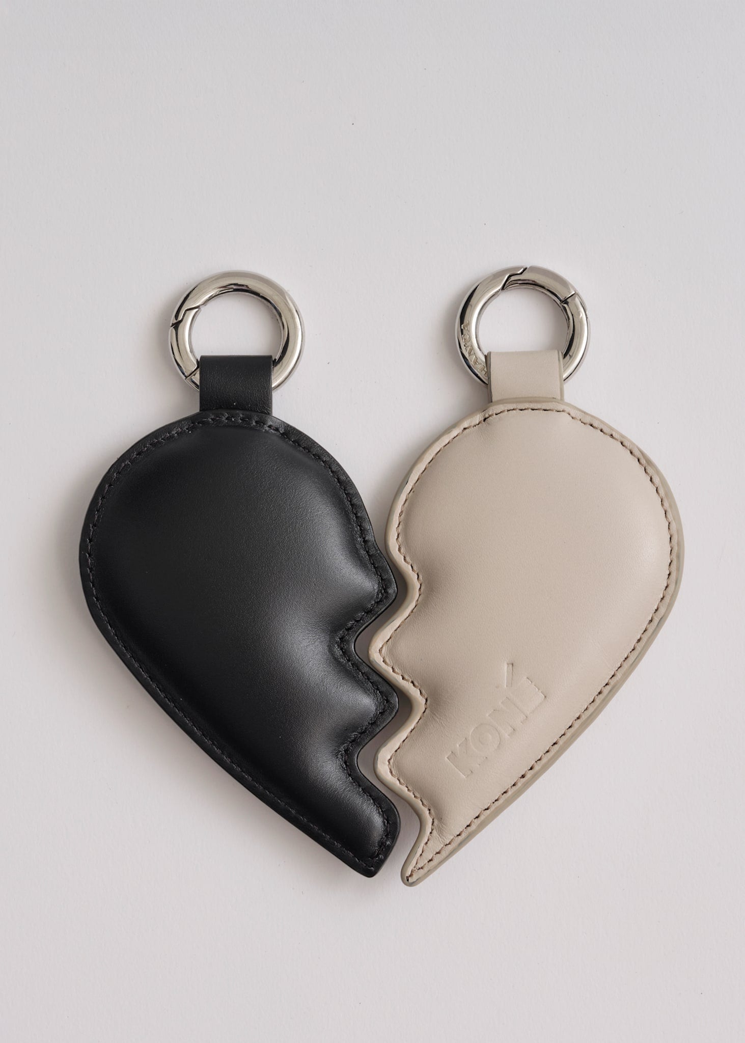 BFF HEART - BLACK/CEMENT VITELLO